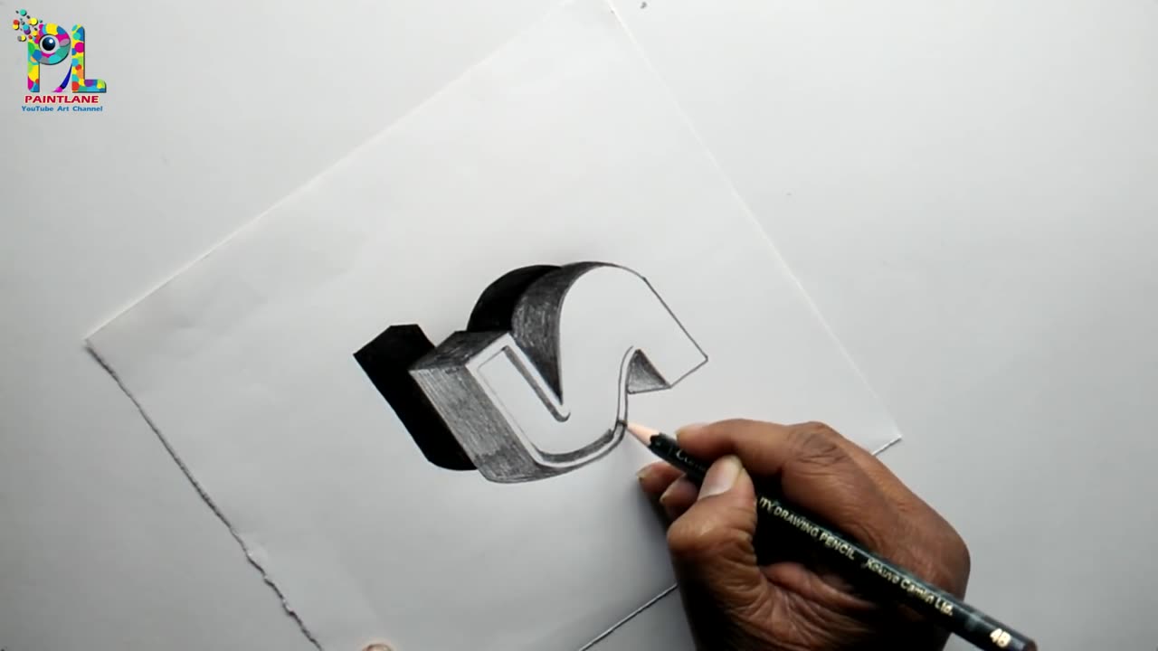 How to draw Letter S --Optical Illusion-- 3D Trick Art on paper