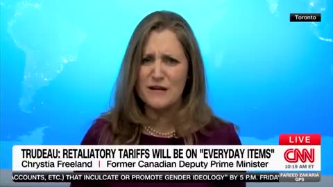 Freeland: Canadians 'Hurt' by Tariffs, Begs U.S. to 'Cut It Out