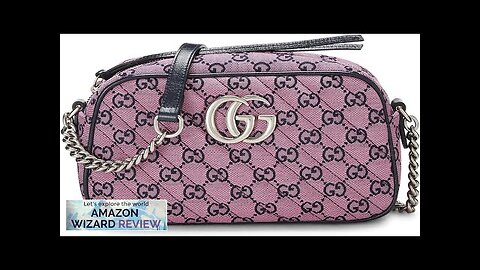 Gucci Pre-Loved Pink Original GG Canvas Marmont Crossbody Small PinkCompact Gucci Marmont Review