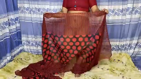 🔥Indian Beautiful 👄hot saree 🫦 change dress 🔥