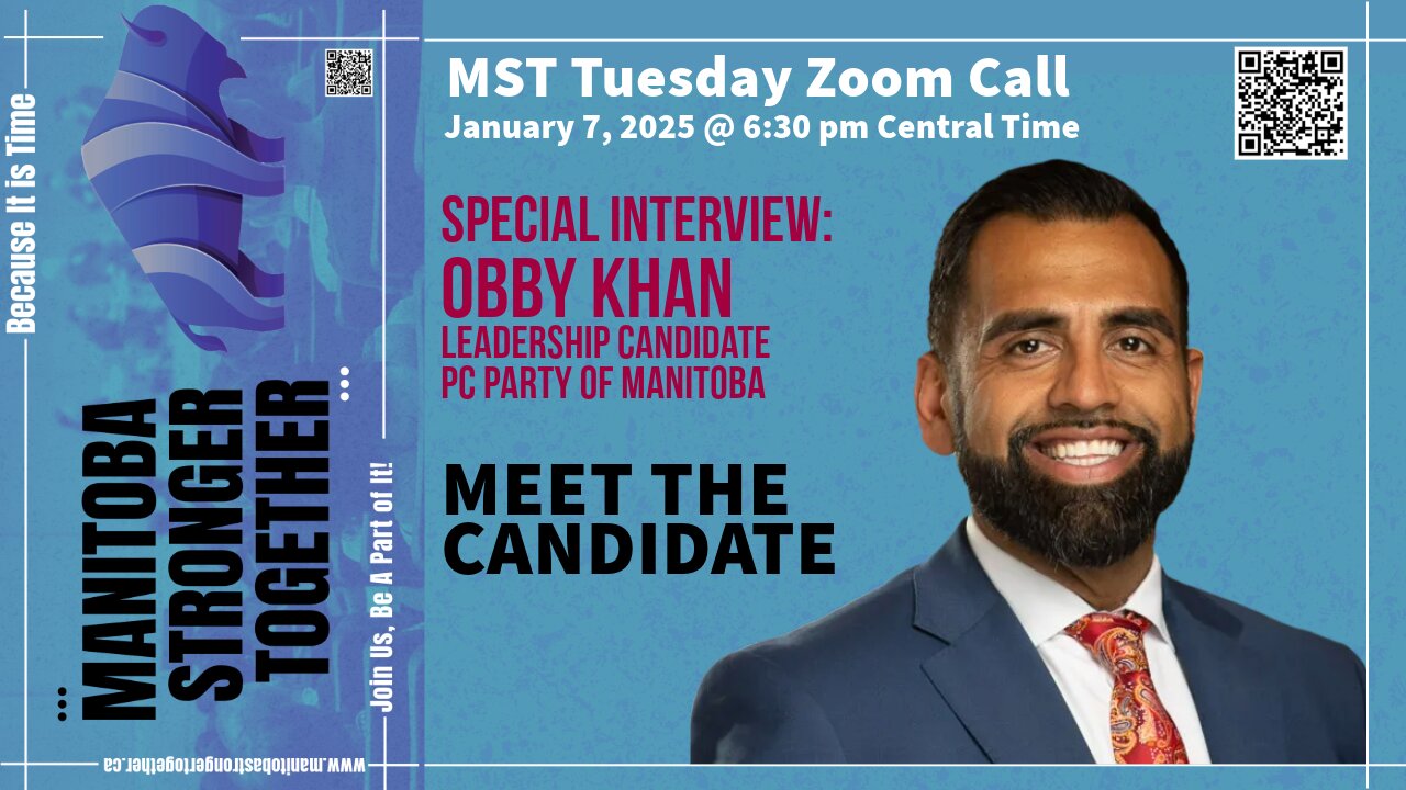 Exclusive Interview with Obby Khan: Candidate for Leadership of the Manitoba PC Party