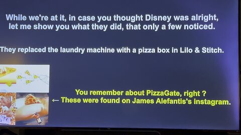 Disney+ version you get Pizzagate with it.