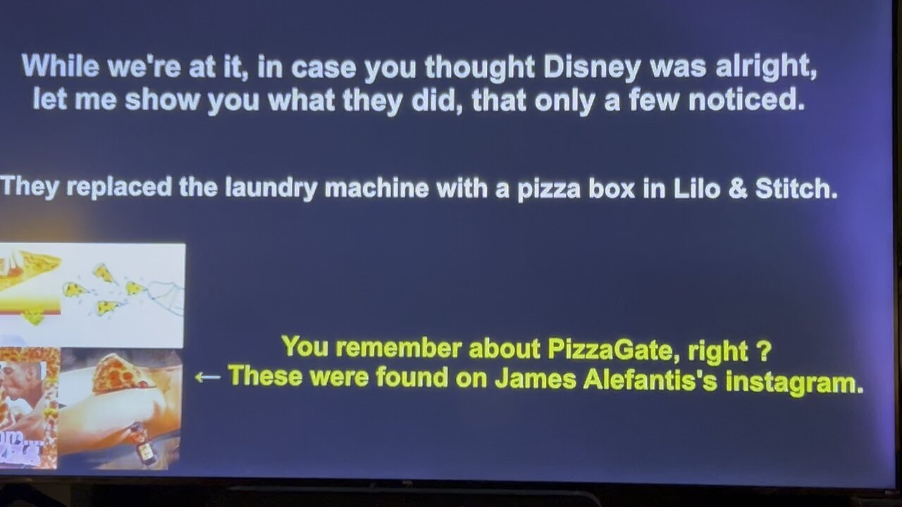 Disney+ version you get Pizzagate with it.