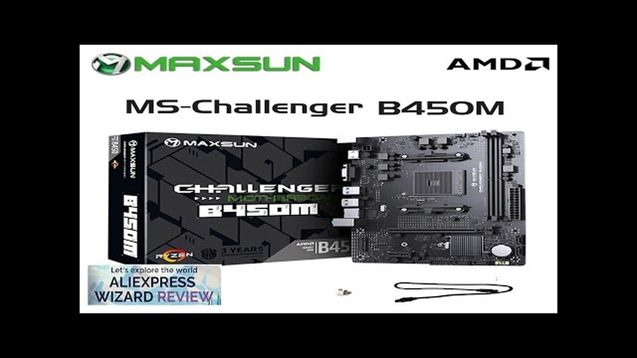 MAXSUN Motherboard AMD B450M Dual-channel DDR4 Memory AM4 APU Mainboard M.2 NVME Review