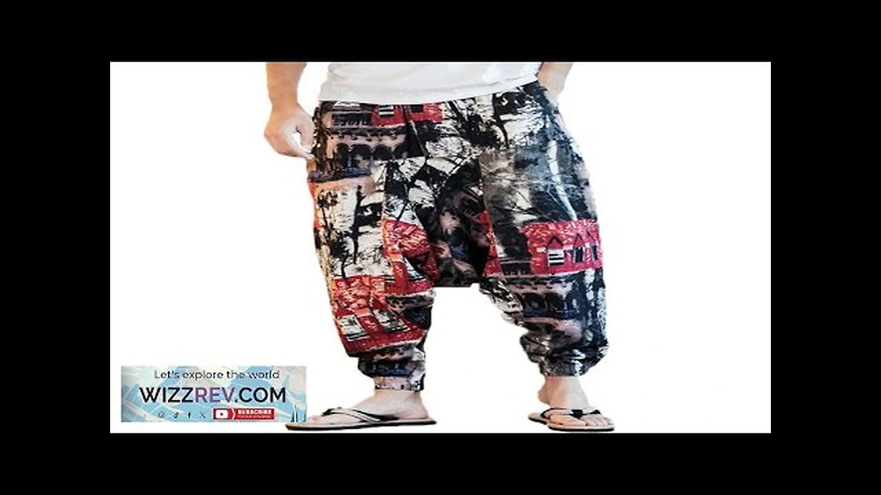 INCERUN Men Ethnic Printing Loose Casual Harem Trousers Cotton Big Size Pants Review