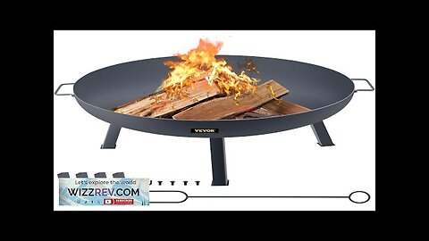 VEVOR Fire Pit Bowl 34-Inch Diameter Round Carbon Steel Fire Bowl Wood Review