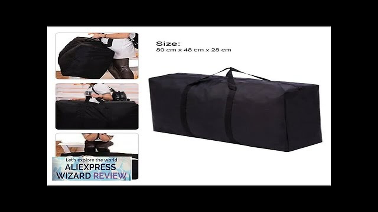 Unisex Large Capacity Folding Duffle Bag Travel Clothes Storage Bags Zipper Oxford Review