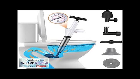 Toilet Plunger High Pressure Air Plunger Drain Blaster with Visual Pressure Gauge Review