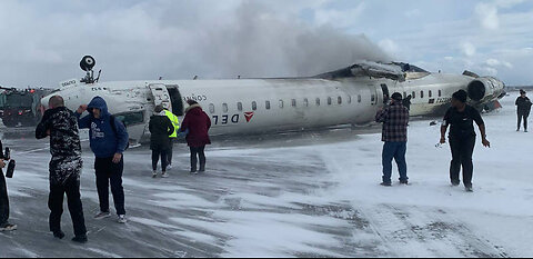 Horror Footage Captures Passengers Fleeing Delta Airlines Jet After Runway Crash