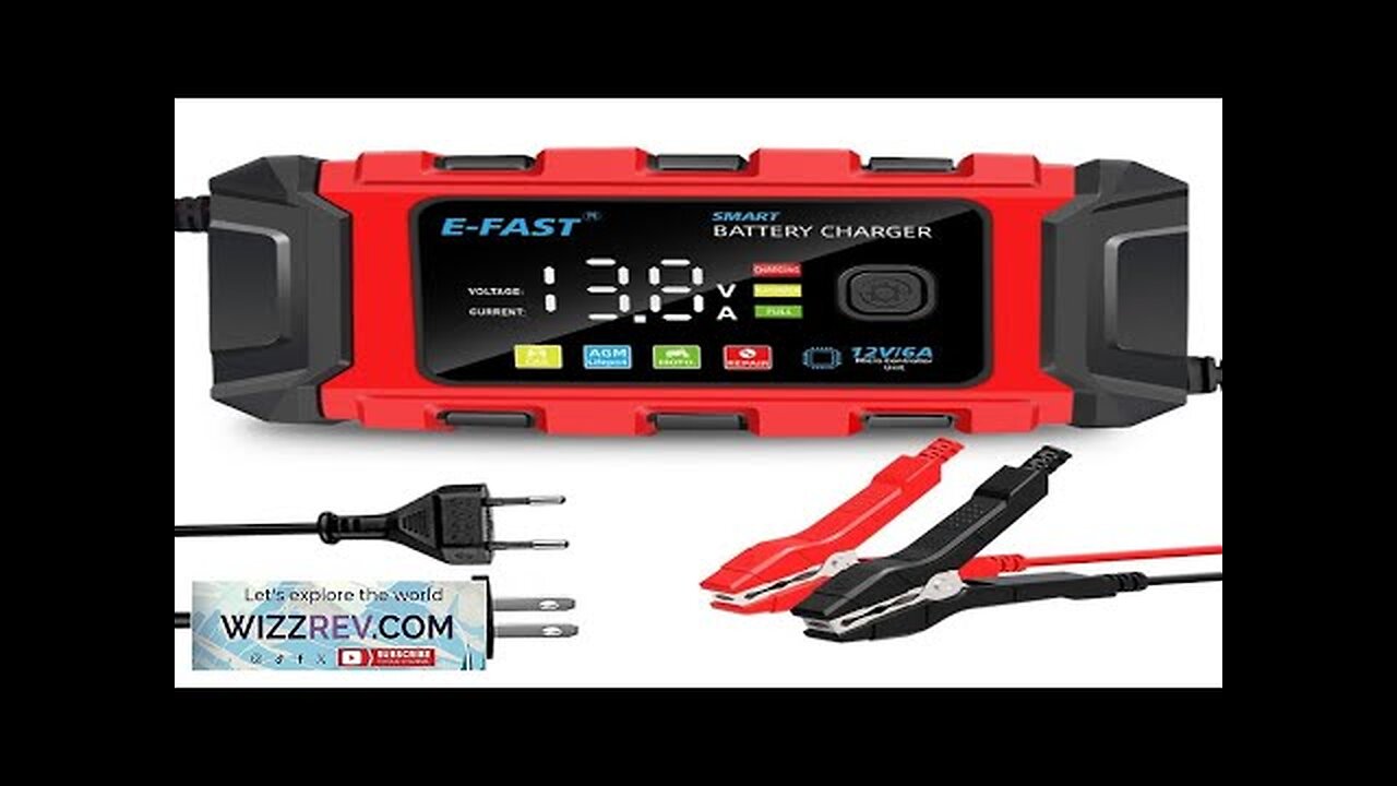 Smart Battery Charger Car Battery Charger Motorcycle Battery Charger European Standard Plug Review