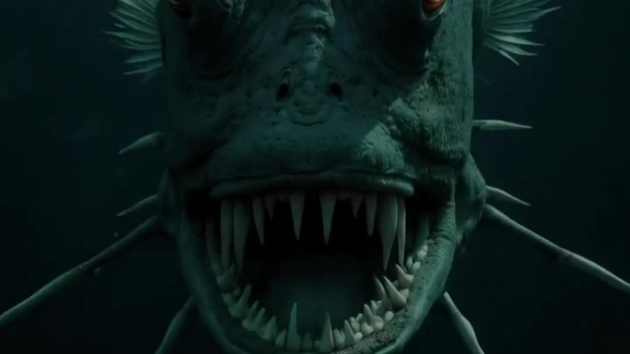 Giant Anglerfish in the Mariana Trench #DocumentsAI77 #DeepSea