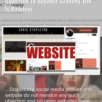 Fact Check: Story About Chris Stapleton Filing Official Objection To Beyoncé Grammy Win Is Baseless