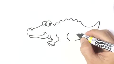 How to DRAW CROCODILE EASY Step by Step