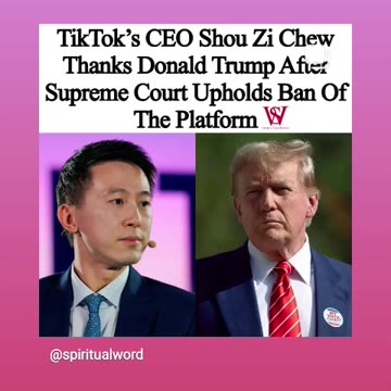President trump and tiktok ceo shou chow zi 01/21/25