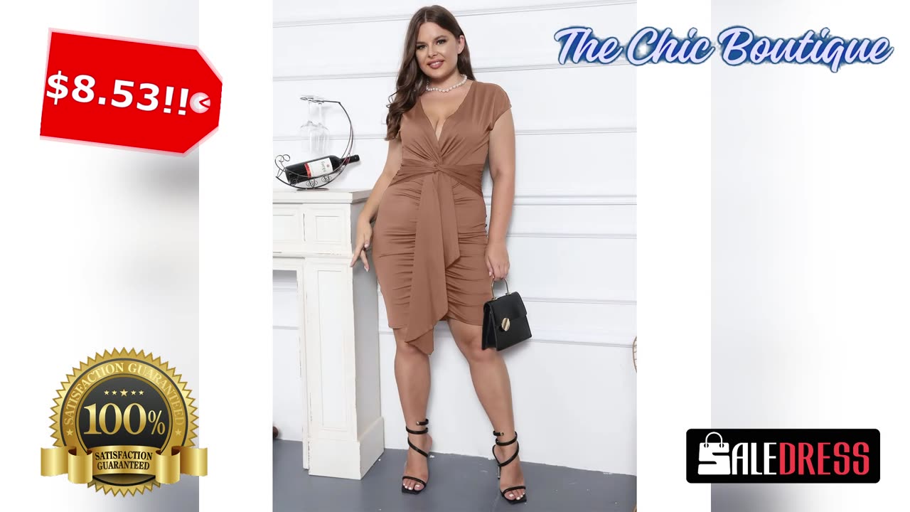 Plus Size Sleeveless V Neck Midi Dress $8.53!!!!!!!