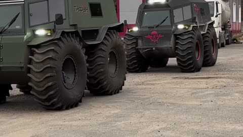 Three brand new all-terrain vehicles rolled off the assembly line and one was in for maintenance