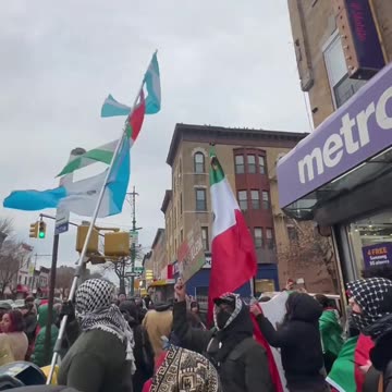 Marcha en defensa de migrantes en Nueva York.