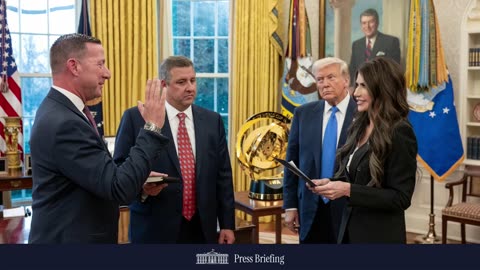 Last night, POTUS also held an official swearing-in ceremony in the Oval Office for Sean Curran