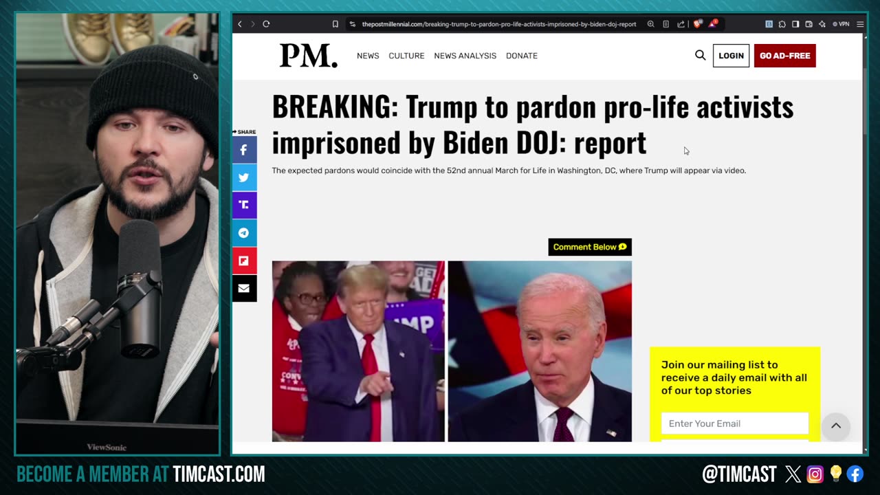 Trump To PARDON Pro Life Activists Imprisoned By Biden For PEACFULLY Protesting At Abortion Clinic