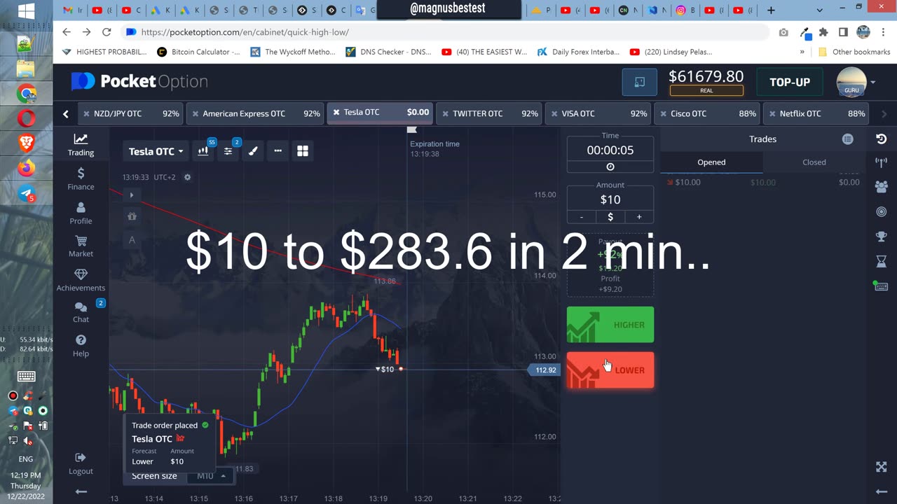 $10 to $283.6 in 2 minutes!