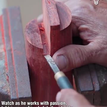 Watch as a professional fixes a broken wooden tool!.hd