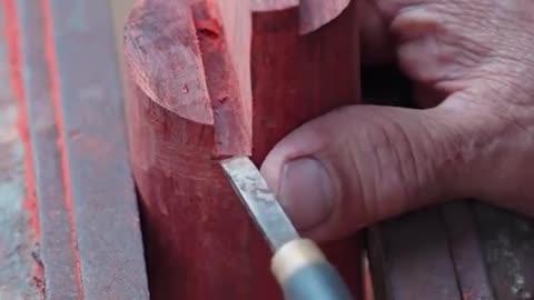 Watch as a professional fixes a broken wooden tool!.hd