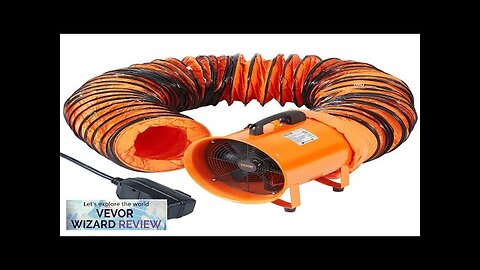 VEVOR Portable Ventilator 16 inch Heavy Duty Cylinder Fan with 33ft Duct Review