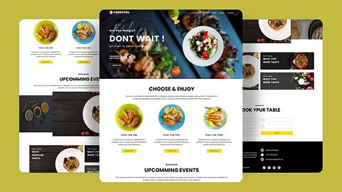 Restaurant Website Design: HTML, CSS & JS | | Project for Beginners