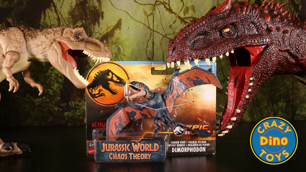 Jurassic World Chaos Theory Danger Pack Dimorphodon Unboxed 2025 T-Rex Dinosaur Battles @netflix