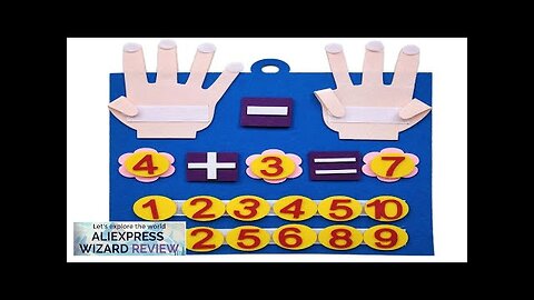 Toddler Montessori Toys Felt Finger Numbers Math Toy Children Counting Early Education Review