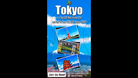 Tokyo is a top 100 most visited city! Join TMT to start selling Tokyo, today!