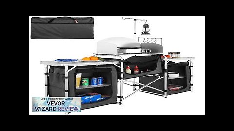 VEVOR Camping Kitchen Table Folding Outdoor Cooking Table with Storage Carrying Bag Review