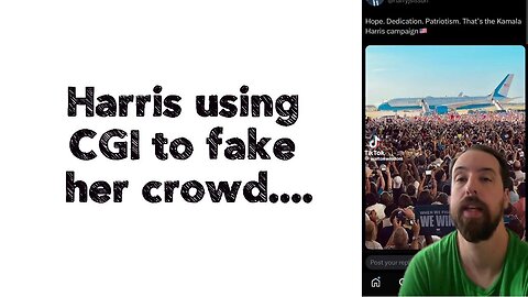 Harris using CGI to fake her crowd....