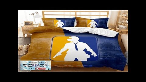 PUBG Player Minimal Art Classic Yellow Blue Bedding Set Review