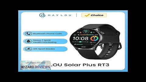 HAYLOU Solar Plus RT3 Smart Watch 1.43"AMOLED Display Bluetooth Phone Call Smartwatch Review