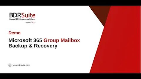 Backup e recupera o de caixa de correio de grupo do Microsoft 365 BDRSuite