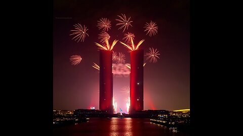 Doha Lusail Boulevard New Year's Eve Fireworks 2025 🎆 | Qatar | Amaravati Today