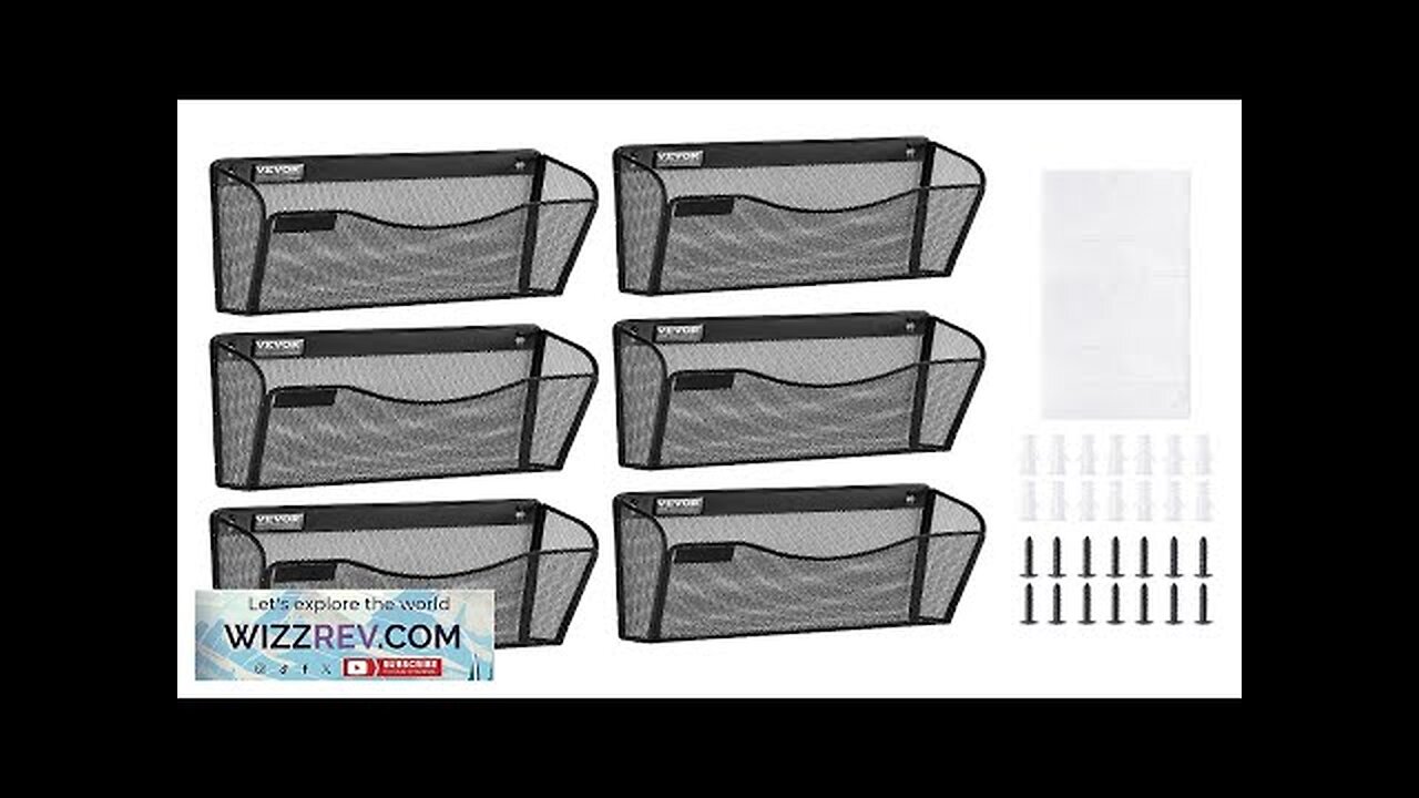 VEVOR Hanging Wall Files Organizer 6 Pack Single Pocket Mesh Wall File Review