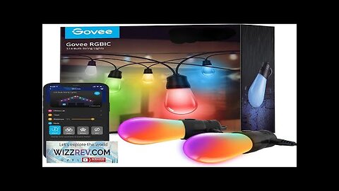 Govee Outdoor String Lights H7015 with 15 Dimmable RGBIC LED Bulbs 48ft Review