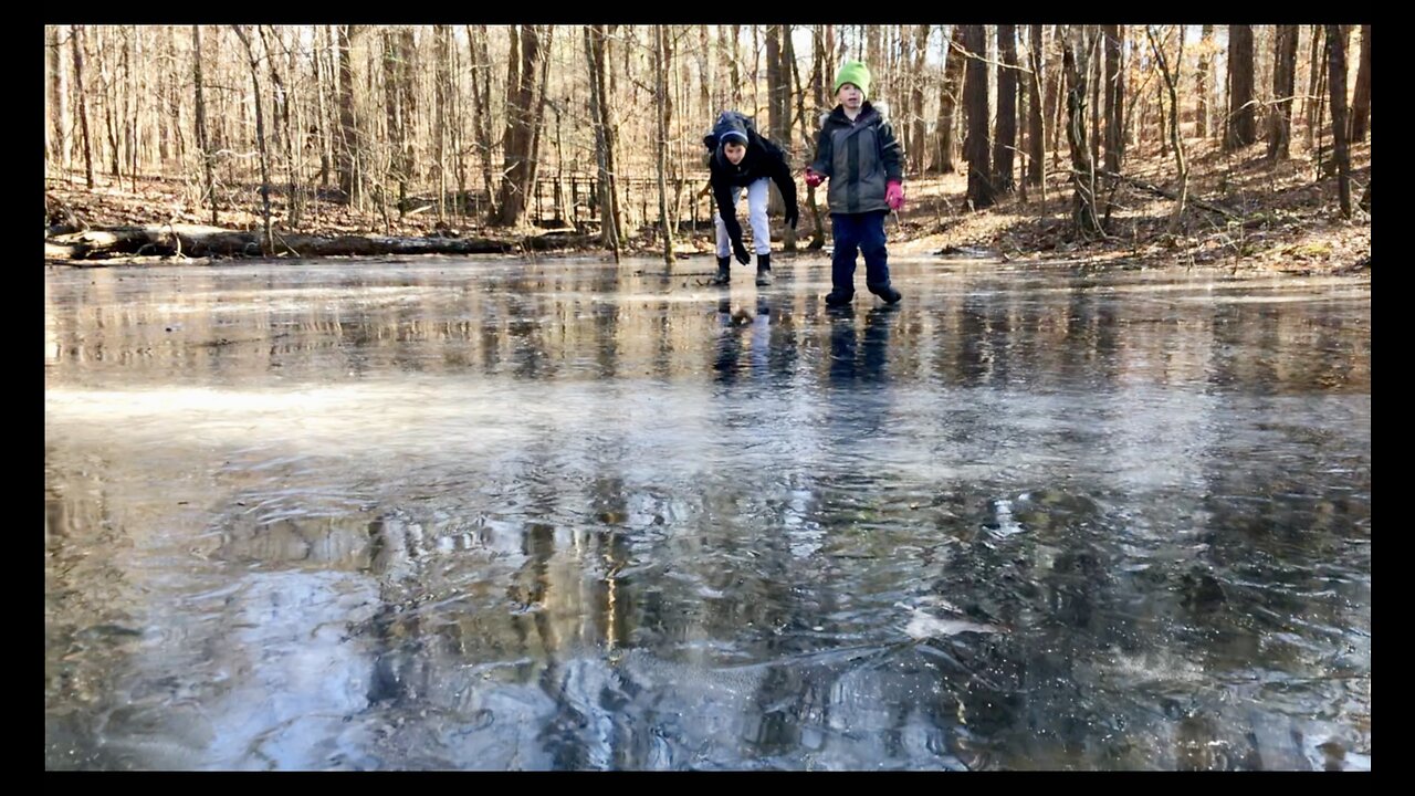 Walking On Ice With Friends