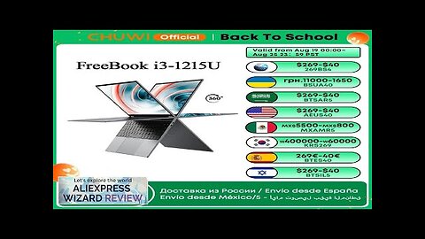 CHUWI FreeBook 2023 Laptop i3-1215U 6 Cores Processor 13.5" IPS Screen 2 Review