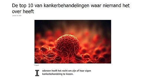 De top 10 van kankerbehandelingen waar niemand het over heeft.