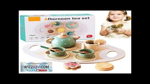 15pcs Wooden Tea Toys Pretend Play Kitchen Accessories Food Playset for Kids Review