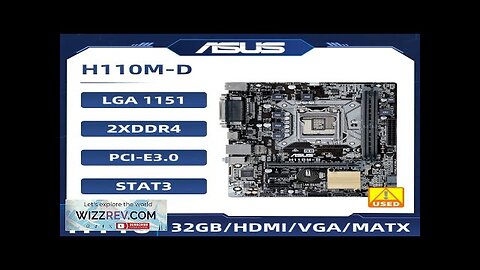 ASUS H110M-D Motherboard LGA 1151 intel H110 DDR4 32GB support Celeron G3900 Review