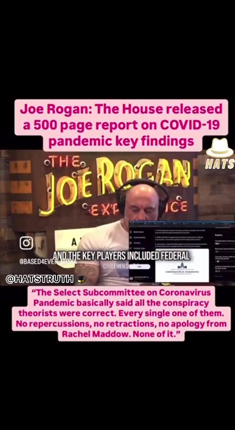 Congressional report confirms that almost every COVID “conspiracy theory” was true.