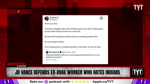 JD Vance Backs Anti-Indian DOGE Worker Despite Attacks Against Wife's Ethnicity