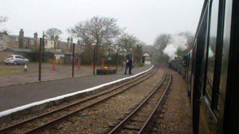 Onboard Miniature Railway Steam Train At Hythe Station In Kent UK 2019