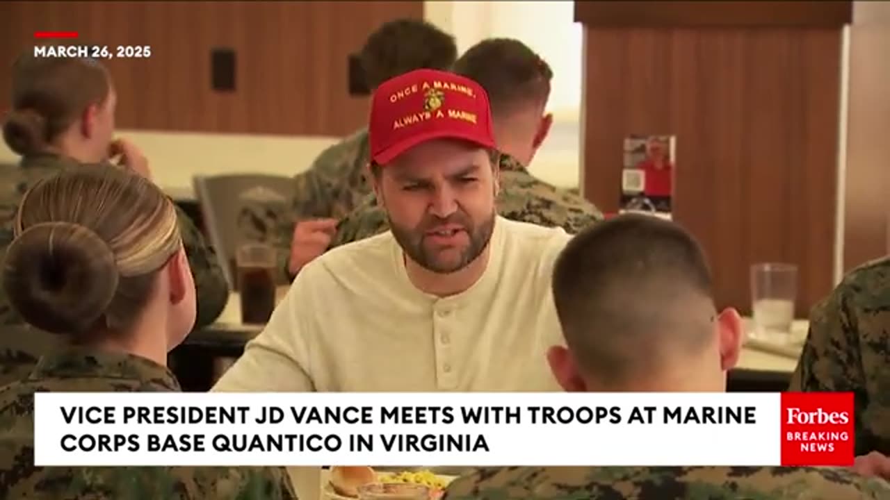 VP Vance joins Marines for lunch