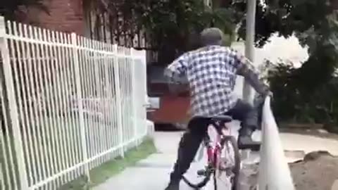 He put a bike on a string and waited