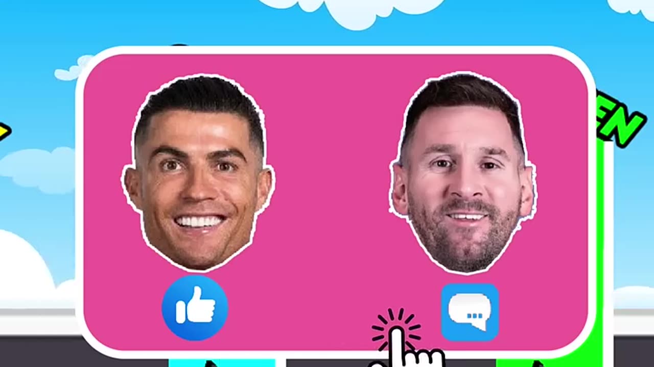 The colors challenge between Messi and Ronaldo